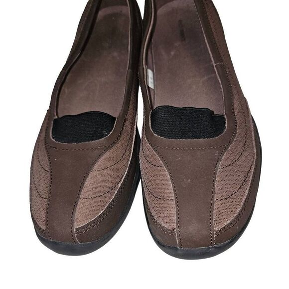 Land's End Women's Brown Flat Comfort Slip On Ballet Shoes (Size: 9) - Picture 3 of 8